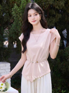 Áo Thun Ôm Eo Mới Thời Trang Màu Hồng Nhẹ Nhàng