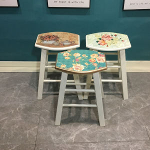 American Country Bar a High Stool For Home Adult Style Solid Wood Rectangular Dining Table and Chair Distressed Whole Dressing Board