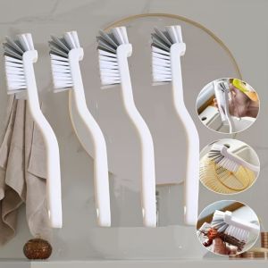 360 ° แปรงทำความสะอาดแบบญี่ปุ่น ใช้ซ้ำได้ ความแข็งปานกลาง ด้ามจับและขนแปรงทำจากพลาสติก อุปกรณ์ครัวอเนกประสงค์