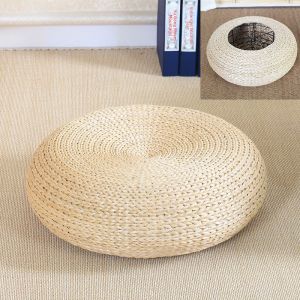 Thickened Floor Sitting Cushion Woven Grass Japanese Style Tea Ceremony Yoga Meditation Zafu Zen Study Floor Seat Pad