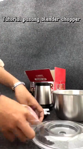 Blender Penggiling Daging 2 Liter 4 Mata Pisau Stainless Steel Meat Chopper Processor Elektrik Multifungsi