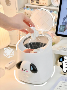 Stylish Creative Flip-top Desktop Trash Bin