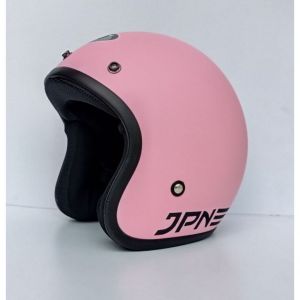 Helm Bogo Retro Dewasa Jpn Original Full Leher Kaca Datar Warna Hitam Doff
