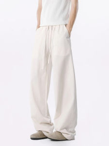 Quần Ống Rộng Cleanfit White Knife Linen Dành Cho Nam Mùa Hè Mỏng Phong Cách Mỹ Quần Vải Lanh Cotton Ống Rộng Cạp Vừa