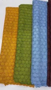 Pure Color African Guipure Cord Lace Fabric 2026 High Quality 5 Yards Nigerian Water Soluble Lace Fabric For Women Wedding Party