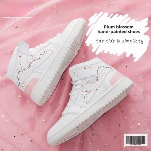 Warrior Original High-Top Board Shoes Mens Womens Couple Painted Shoes National Trend Low Help Synthetic Leather Rubber Outsole