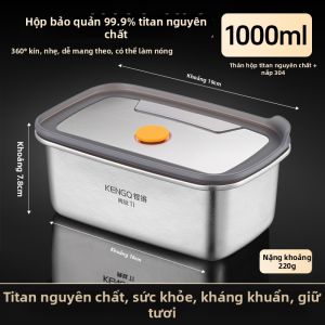 RONGCHUAN | Hộp Cơm Bento Titanium Chống Khuẩn