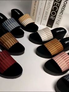 Sandal Wedges Wanita Dewasa Selop Rajut Import Wb 121 kmbs Terbaru