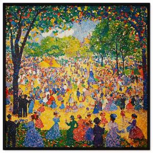 Tranh phong cảnh lễ hội. Tranh treo tường dán tường sơn dầu canvas trang trí. CGI-1711