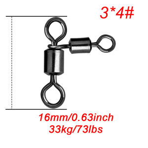 FishTrip 3 Way Swivel 15-25pcs Fishing Rolling Swivell Fishing Hook Line Connector Carp Fishing Accessories Brine Fishing Tackle