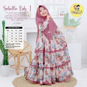 dress syari kids sabella #1 - cotton rayon viscose premium mix ceruty babydoll armany jilbab ceruty