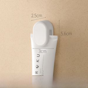 Wall-Mounted Toothpaste Storage Rack Bathroom Organizer No-Drill Design Foam Toothpaste Squeezer Efficient Space Saving