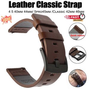 NEW 20/22mm Watch band Quick release Leather Strap for Samsung Galaxy Watch 3 Active2 40 44mm huawei watch gt2 WatchBand 18 24mm