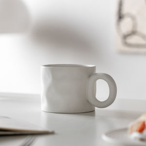 Klein Blue Ceramic Coffee Mug Creative Nordic Handmade Cup Ring Handle Ceramic Mugs for Coffee Porcelain Mug Beer Cups Drinkware