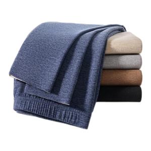 MiiOW | กางเกงขายาวผู้ชายหนา อบอุ่น ขนแกะ ขนสัตว์ ผ้าฝ้าย กางเกงขายาวทรงสลิมฟิต ทรงหลวม ฤดูหนาว ปี 2024 ผ้าฝ้ายผสมโพลีเอสเตอร์