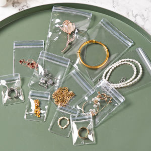 10 Pcs Transparent PVC Small Jewelry Storage Bag Waterproof Anti-Oxidation Pouches