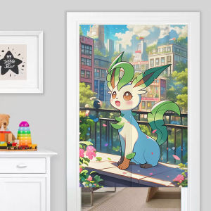 Yibu Pokemon Door Curtain and Partition Curtain Customized Childrens Room Curtain Bedroom Bathroom Curtain Shade Curtain Punch-Free