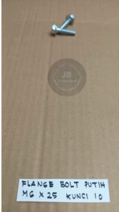 10 PCS BAUT TOPI KUNCI 10 M6X25 BAUD PANJANG 25CM 25 CM PUTIH 25MM 25 MM FLANGE BOLT M 6 X 25 BAUT 6X25 6 X 25 PITCH DRAT 1.0