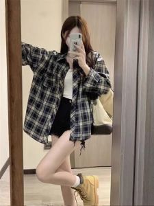 American Retro Check Shirt Loose