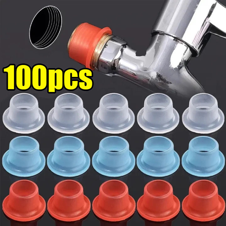 🔥 Ready Stock🔥 100PCS Faucet Leakproof Sealing Gasket Washer Silicone