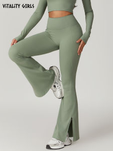 กางเกงโยคะลำลองสำหรับผู้หญิง Vitality Girls ทรงขาบานเอวสูง กระโปรงทรงเอ ระบายอากาศได้ดี แห้งเร็ว ดูดซับเหงื่อ ใส่สบาย