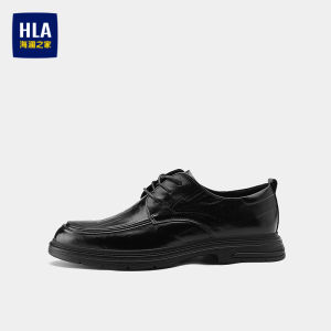 HLA | Giày Công Sở Da Đen Đầu Tròn