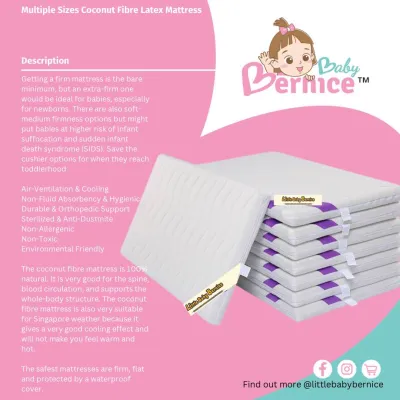 [SG INSTOCK] Multiple Sizes Coconut Fibre Latex Mattress
