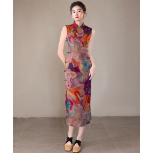 New Chinese Style Sleeveless Cheongsam