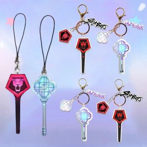 Kpop Demon Hunters Huntrix Saja Boy Rumi Zoey Mira llaveros acrílicos accesorios joyería llaveros disfraz de Halloween regalos p