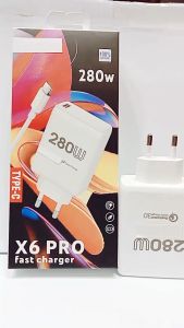 Carger HP For POC0 X6 PRO Fast Charger 280w Support Fast Charging Batok Adapter + Kabel USB Charger