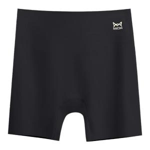 miiow | Womens Ice Silk Seamless Safety Pants High Waist Briefs Shorts Two-In-One Summer Thin Cotton Lined Nylon Elastic Fiber