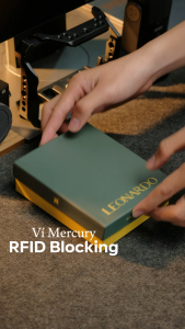 Leonardo Ví Da Nam Mercury RFID Blocking Da Taiga Cao Cấp Bảo Mật Chống Trộm Thông Tin 12 Ngăn