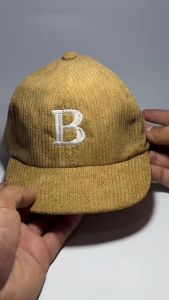 Topi Baseball Anak Laki-Laki Inisial A-Z BAHAN CORDUROY usia 6 bulan - 3 tahun / pelindung kepala bayi