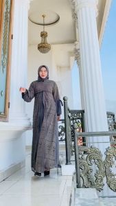 Dress Brukat Malika Wanita Dewasa Terbaru Mewah Modis Kekinian 2024 Gamis Kondangan Remaja  Longdress Panjang Premium