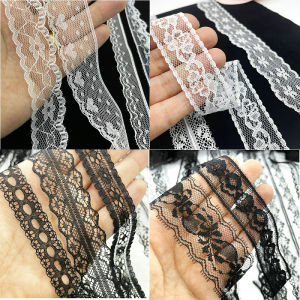 5 Meters White & Black Lace Ribbon Assorted Floral Trims for DIY Crafts Sewing Accessories Gift Wrapping Christmas Wedding Decor