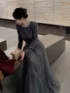 SHANGSHA | Elegant Ladys Knitted Dress Set