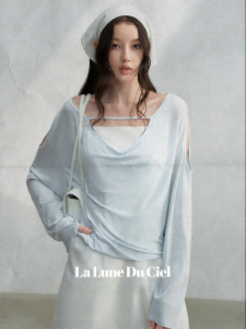 La lune Du ciel | Áo Thun Nữ Tay Bánh bèo Mỏng Nhẹ