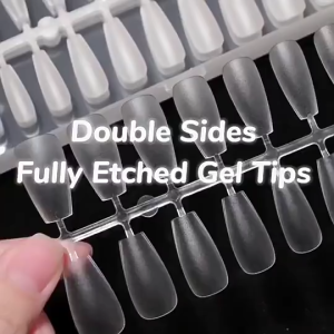 Clear Nail Tips Gel X Jelly Tips Soak Off Soft Gel Short Medium Long Coffin Nail Tips