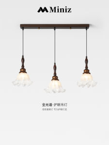American Retro Style Restaurant Chandelier with Prime Lighting for Eye Protection French Vintage Bell Shape Design Non-Smart Control Iron Body PMMA Shade