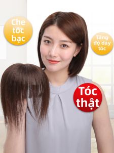 Is a wig | Mái Ngụy Trang Tóc Đen Thiên Nhiên Mỏng Không Thể Thấy Được Từ Tóc Thật
