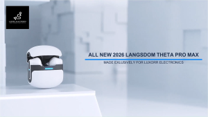 Langsdom Theta Pro Max TWS Bluetooth Earbuds with ENC noise cancellation for Gaming & Music