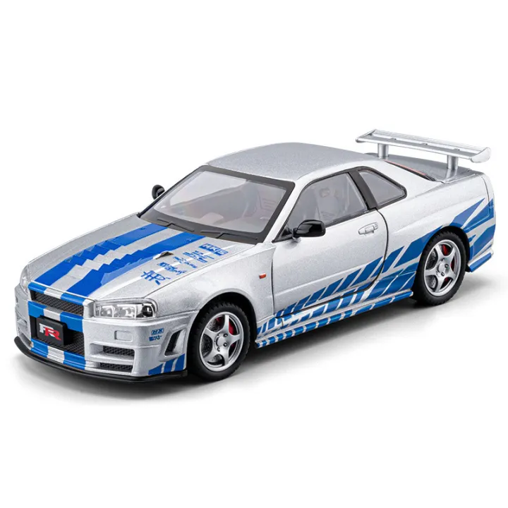 Chezhi%201:24%20Sang%20GTR-r34%20Simulation%20Alloy%20Sports%20Car%20Model%20Sound%20and%20Light%20Return%20Children's%20Toys%20Wholesale%20-%20Image%204