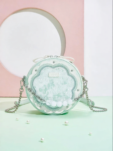 Miffy | Traditional Chinese Style Summer Friendly Beaded Chain Fashion Small Round Crossbody Bag