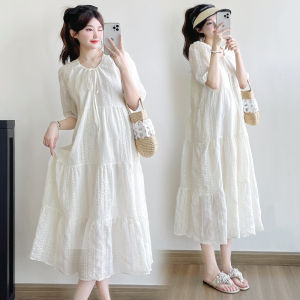 Stylish Loose Skinny Maternity Dress Plus Size Mid Length