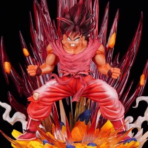 Dragon Ball Super Blue World King Punch Super Saiyan Goku Bursting Energy Scene Collectible Model Toy Gift for Teenagers
