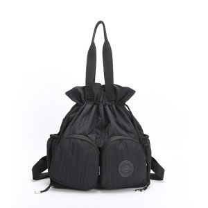 2025 New Fashion Casual Commuter Large Capacity Drawstring Double Shoulder Womens Backpack Two-in-One Single Shoulder Tote Bag