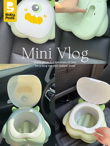 IMUTO 2 in 1 Cute Chick Foldable Kids Potty Portable Travel Toilet with Disposable Waste Bags & Wall Mount Storage Anti-Slip Safe Training Potty for Toddler 3-8 Years Old