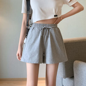 150.00kg Plus Size Plus Size Ladies Pure Cotton Black Shorts Womens Half Length Summer Loose Wide Leg Sports Easiest for Match Casual Hot Pants