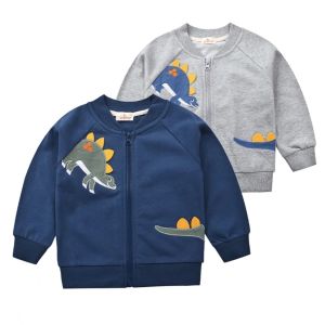 Kids High Quality Jacket Cotton Dinosaur Long Sleeve Coat Sweatshirt  for Boys 1-9 Years Old