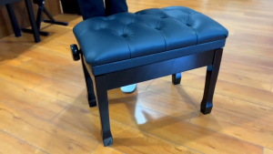 Height-adjustable piano bench Piano bench with storage Padded Solid wood